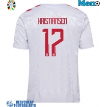 Denmark Victor Kristiansen #17 Replica Away Shirt Euro 2024 Short Sleeve